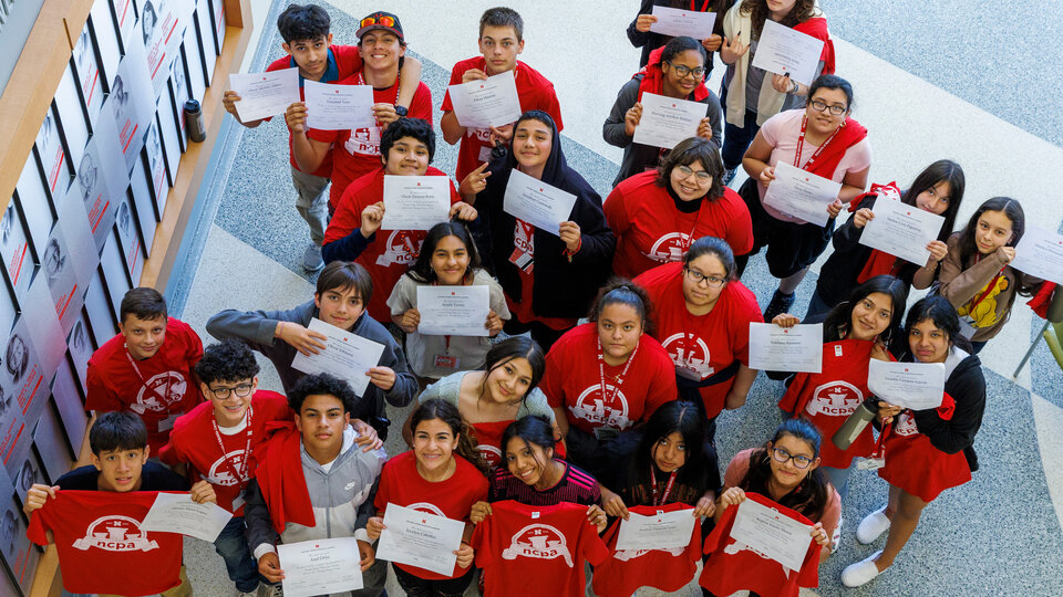 NCPA freshman and sophomore high school students on campus