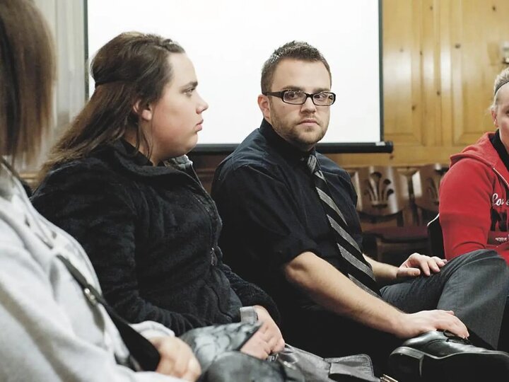 Students talking with NCPA coordinator